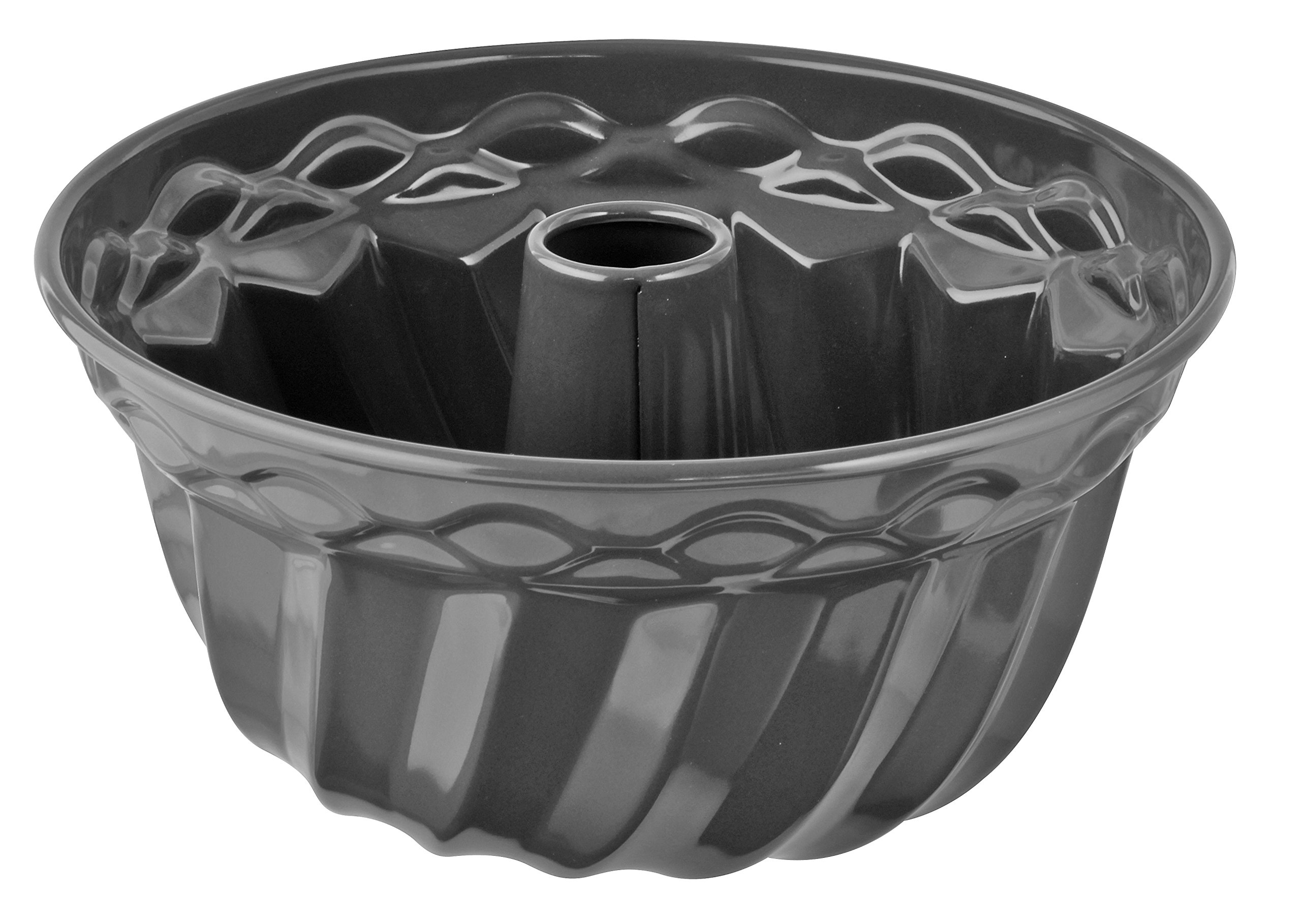 Dr. Oetker Bundt Cake Mould Diameter 22 cm Exclusive Traditional Baking Mould for Delicious Bundt Cake Tin with Enamel Coating (Colour: Grey/Brown/Cream), Quantity: 1 Piece