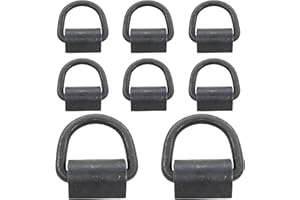 WORLDPAC (Pack of 8) 3/8" 2,000lbs Working Load Limit Capacity Weld-on Flip D-ring Anchor