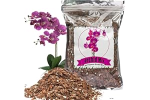 Doter Orchid Potting Mix Orchid Bark, Mix Pine Bark and Perlite, Good Drainage and Water Retention (1 Quart)