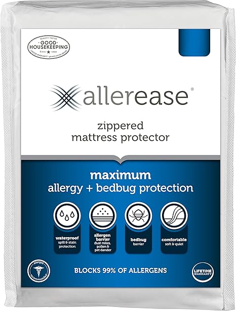 Amazon.com: Aller Ease Maximum Waterproof, Allergy and Bedbug  Amazon.com: Aller Ease Maximum Waterproof, Allergy and Bedbug