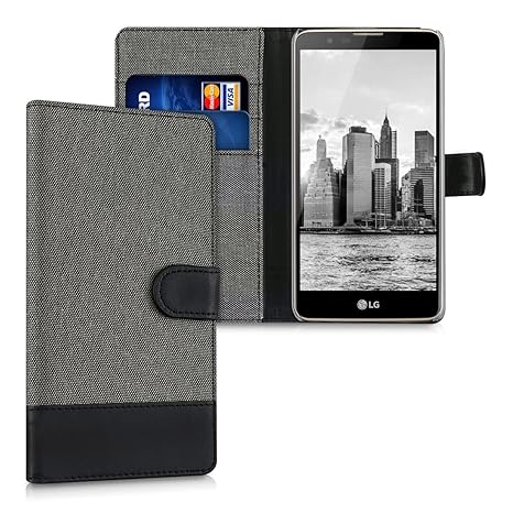 kwmobile LG Stylus 2 Hülle - Kunstleder Wallet Case für LG Stylus 2 mit Kartenfächern und Stand