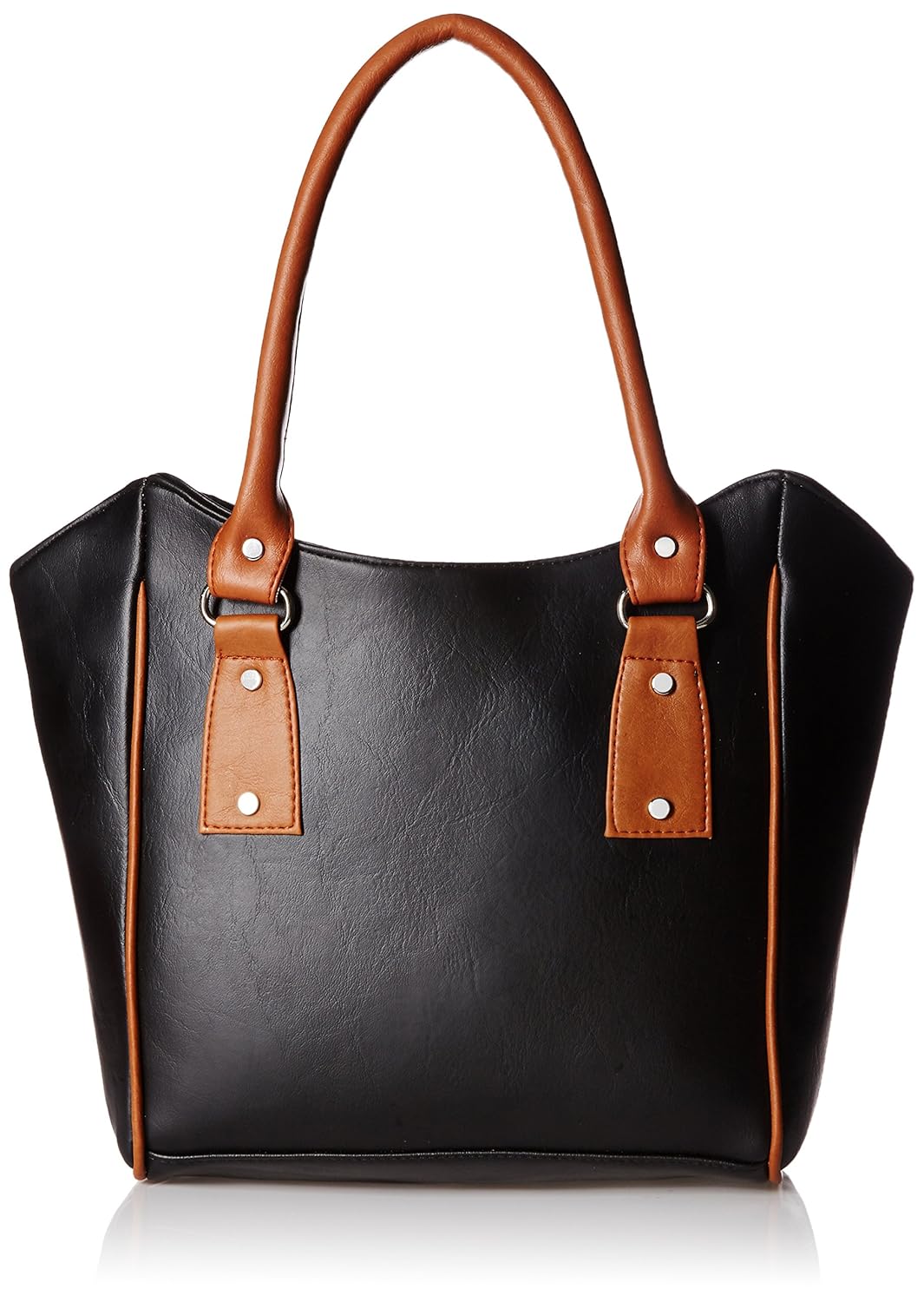 fantosy women's handbag (black and tan) (fnb-354)