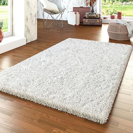 Amazon De Tt Home Shaggy Teppich Modern Hochflor Uni Wohnzimmer