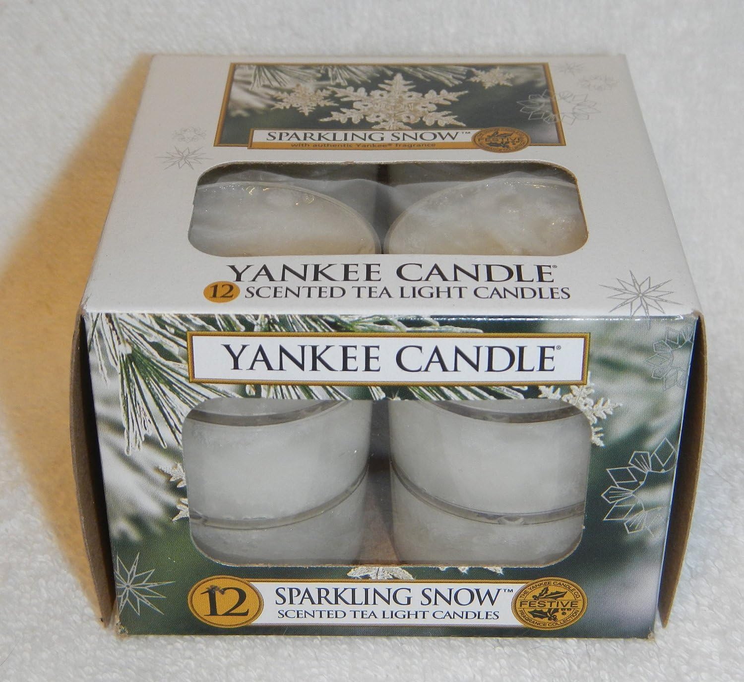 Yankee Candle Christmas Sparkling Snow Tea Lights Amazon.co.uk