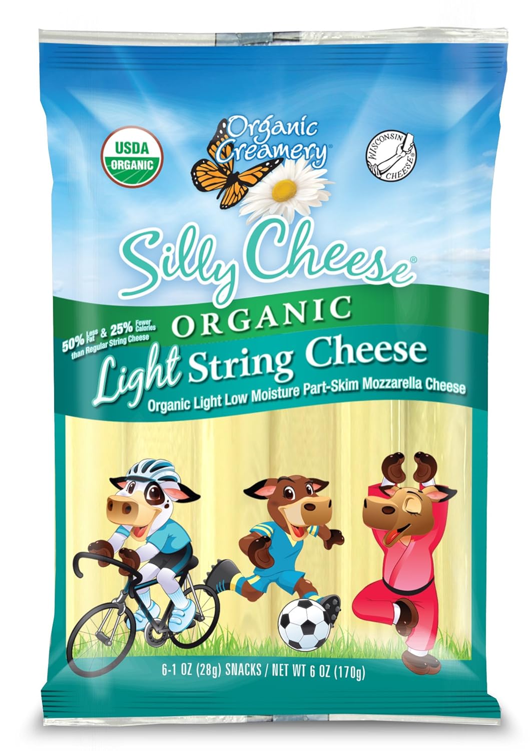 Organic Creamery Light String Cheese, 12 oz Grocery