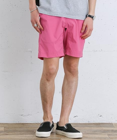 Amazon サニーレーベル ショートパンツ アスレジャーマルチファンクションショーツ メンズ ピンク L ショートパンツ 通販