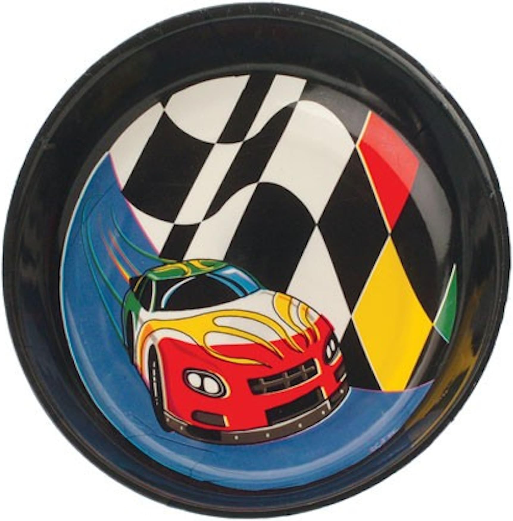 U.S. Toy One Large Racing Race Car Theme Plastic Deep Serving Tray