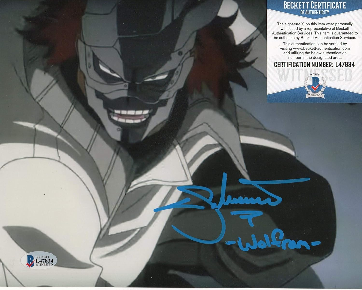 My Hero Academia Two Heroes Wolfram Keith Silverstein autographed 8x10 Photograph My Hero Academia Two Heroes - Wolfram Beckett at