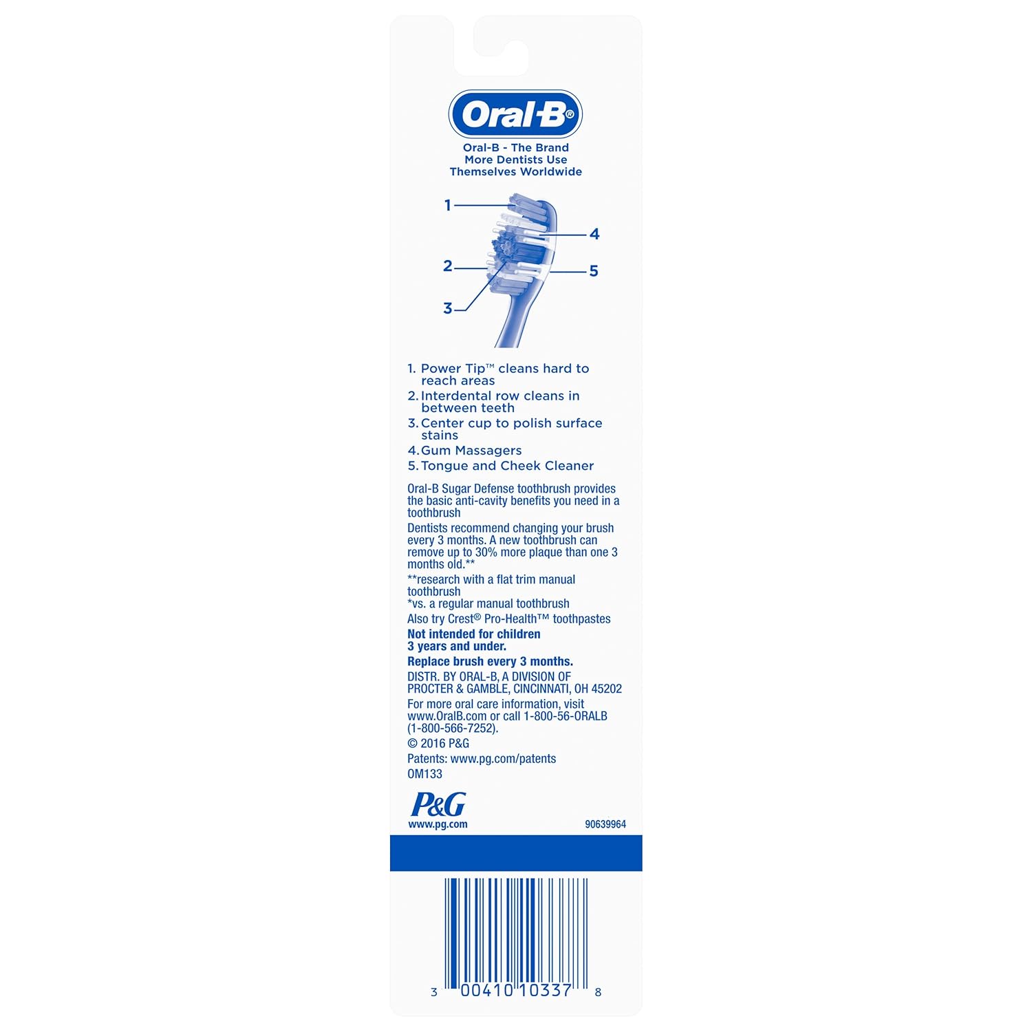 Oral-B Pro Health Sugar Defense Manual Toothbrush, Soft, 2 Count : Beauty