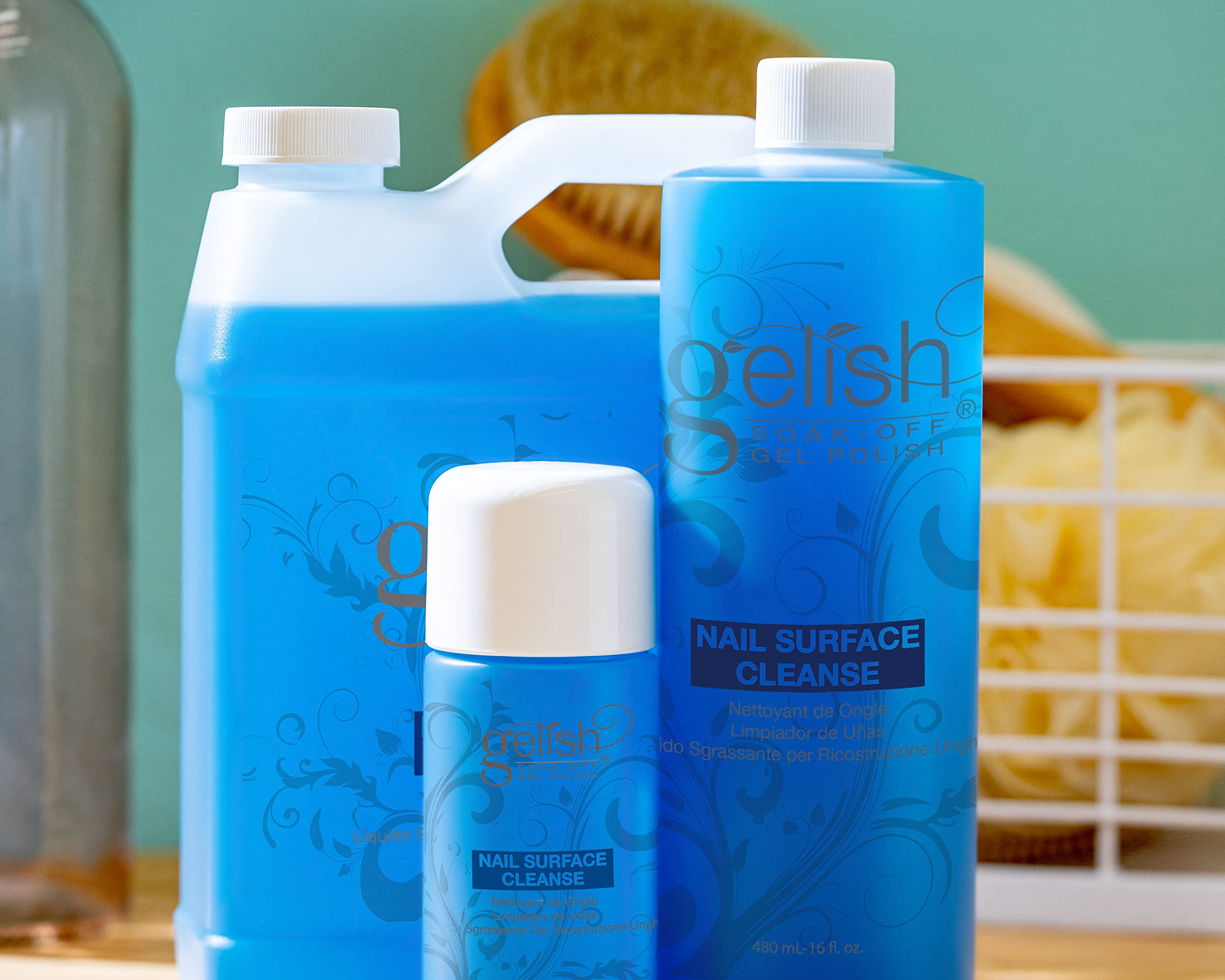 Gelish Nail Surface Cleanse – Gel Top Coat Nail Cleaner, Removes Tacky Residue, High-Shine Finish, Skin-Safe Formula, Smooth & Glossy Results for Perfect Manicure (4 Fl Oz) - Image 3