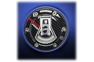 labelbike - 3D Sticker Motorcycle Fuel Tank Cap Protection and Decoration in Resin Compatible with Aprilia RS 660 2021-2025 - Color Carbon Grey Red