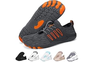 FRGITYGIFT Hike Barefoot Water Shoes for Women Men Footwear, Quick Dry Wide Toe Box Pro Beach Swim Athletic Sports Shoes, Non-Slip Lightweight Aqua Shoe for Pool Hiking Walking Kayaking Diving Surfing