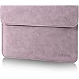 Allinside 13 Inch Laptop Sleeve Case for MacBook Air 13 2018-2024 (M2 A2681 M1 A2337)/ MacBook Pro 13 2016-2024 (M2 A2686 M1 A2338 A2251 A2289 A2159), PU Leather Envelope Laptop Case,Purple