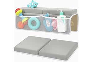 TOUA Comfortable Soft Baby Support Bathtub Kneeler Mat Knee Saver Cushion and Bathroom Elbow Rest Pad Set