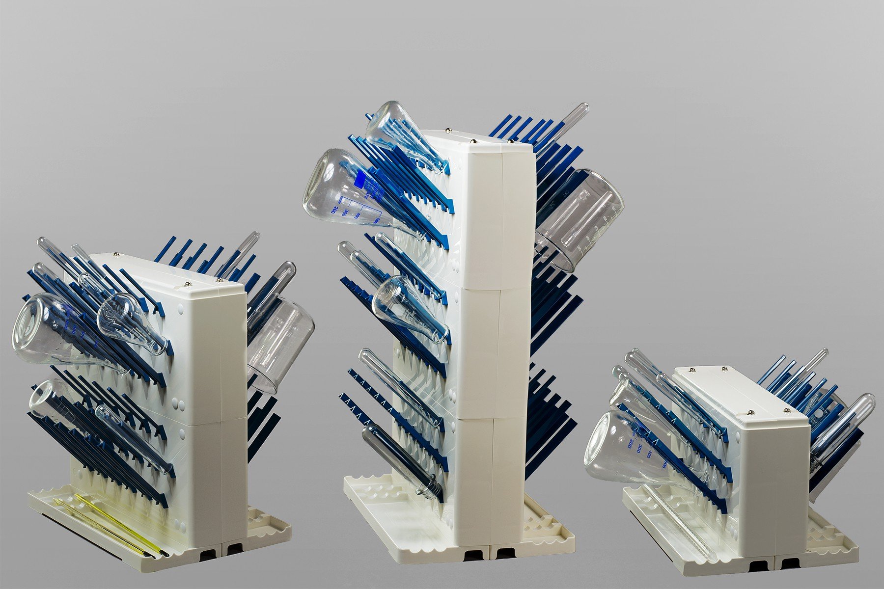 Bel-Art F18933-0011 Lab-Aire II Single-Sided Non-Electric Benchtop or Wallmount Dryer, 1 Tier, 14.75 inch x 5 inch x 9.4 inch