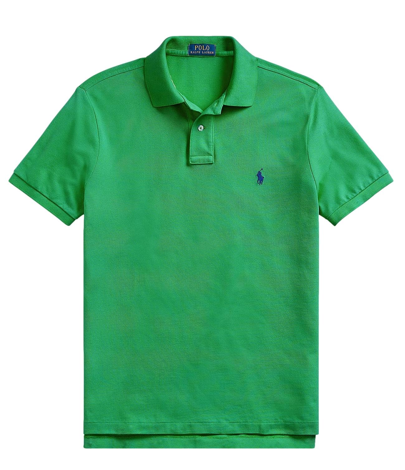 Photo 1 of POLO RALPH LAUREN Men Custom Fit Mesh Pony Logo Shirt (M, BilliardGreen)