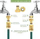 BLOSTM Brass Garden Hose Connector 6 Pack - Rustproof Fittings Set view 3