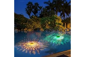 MORXINLE Solar Floating Pool Lights,Fish Pattern Pool Lights That Float,Rechargeable Waterproof Light up LED Pool Accessories,Hanging Pool Lights for Swimming Pools,Ponds,Bathtub,Fountains,Garden Paths