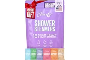 Cleverfy Shower Steamers for Aromatherapy - Purple Variety Set of 18 Shower Bombs