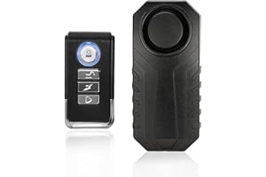 Himiway Bike Alarm Horn with Remote IP65 Waterproof Anti Theft Bicycle Alarm Wireless Security Vibration Motion Sensor Loud 113dB Adjustable Sensitivity for Bike, Motorcycle, Car, Scooter, Trailer