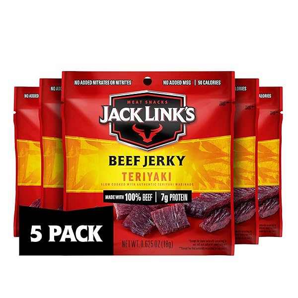 JACK LINK’S TERIYAKI BEEF JERKY MULTIPACK – (5...