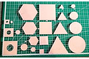 LASERTHING Itajime Shibori Templates - 44 Piece Set - Square, Circle, Hexagon, and Twinkle