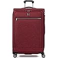 Travelpro Platinum Elite Softside Expandable Checked Luggage, 8 Wheel Spinner Large Suitcase, TSA Lock, Men and Women, Bordeaux Red, Checked Large 29-Inch