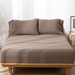 MooMee Bedding Sheet Set 100% Washed Cotton Linen