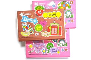 Sookwang Travel Pocket Tissues, (3 Pack, 210 Tissues Total cute character tissue for school, travel, camping, office, car), Pack of 3 for Cleansing Traveling Easy to Carry