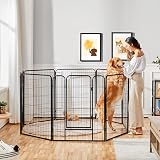 Yaheetech 8 Panel Dog Playpen 100cm Height Heavy Duty Fence Garden Yard view 3