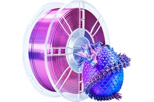 iBOSS PLA Plus Filament 1.75mm, Silk PLA+ Dual Color 3D Printer Filament, Blue Red Coextrusion Filament, Color Change Every I