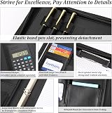 Leathario A4 Portfolio Folder 4-Ring Vegan Leather with Accessories view 5