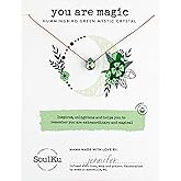 SoulKu Mystic Necklace for Women, Motivational Jewelry, Handmade Necklace With Crystals, Inspirational Stocking Stuffer Gift For Her, 18" Nylon Cord with 18K Gold Plated Stainless Steel Clasp