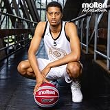 Molten GR Premium Rubber Basketball Size 7 Red Silver Indoor Outdoor view 4