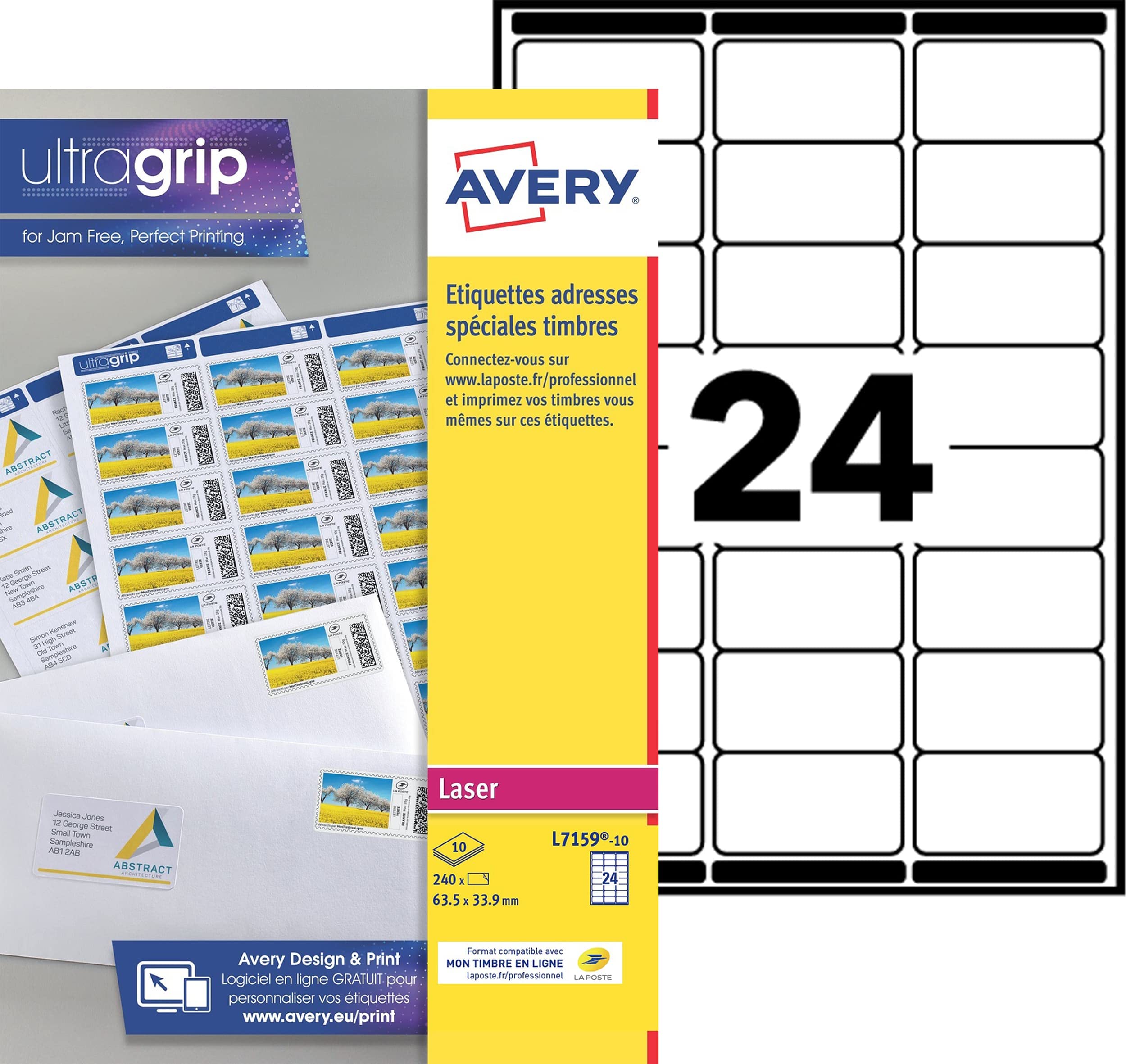 AVERY L7159-10.FR Address Labels Special 63.5 x 33.9 mm White