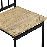 Yaheetech 4-Piece Dining Set Table 110x70 cm Brown with 4 Chairs view 6