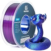 GEEETECH Silk PLA 3D Printer Filament 1.75mm, Silk Tri-Color PLA Filament 1KG(2.2lbs), Dimensional Accuracy +/- 0.02 mm, Multicolor Filament PLA Blue Purple Black