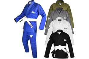 FISTRAGE Jiu Jitsu Gi Patch BJJ Brazilian Suite for Men & Women MMA Uniform with Belt