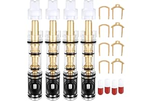 Fluronic 4 Pack 1225 Replacement Cartridge Compatible with Moen Single Handle Faucet/Showers, Dual Seal 1225/1225B Shower Cartridge Replacement Fits Bathroom Shower and Kitchen Sink Faucet Cartridge