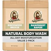 Dr. Squatch Natural Men's Body Wash, Moisturizing Shower Gel (14oz, 2-Pack) | Cleansing, Long Lasting Scent, Moisturizing Body Wash for Men, Real Soap Formula (Birchwood Breeze &amp; Rainforest Rapids)
