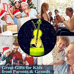 POSSHE Violin Night Light, Violin Gifts, Cello 3D