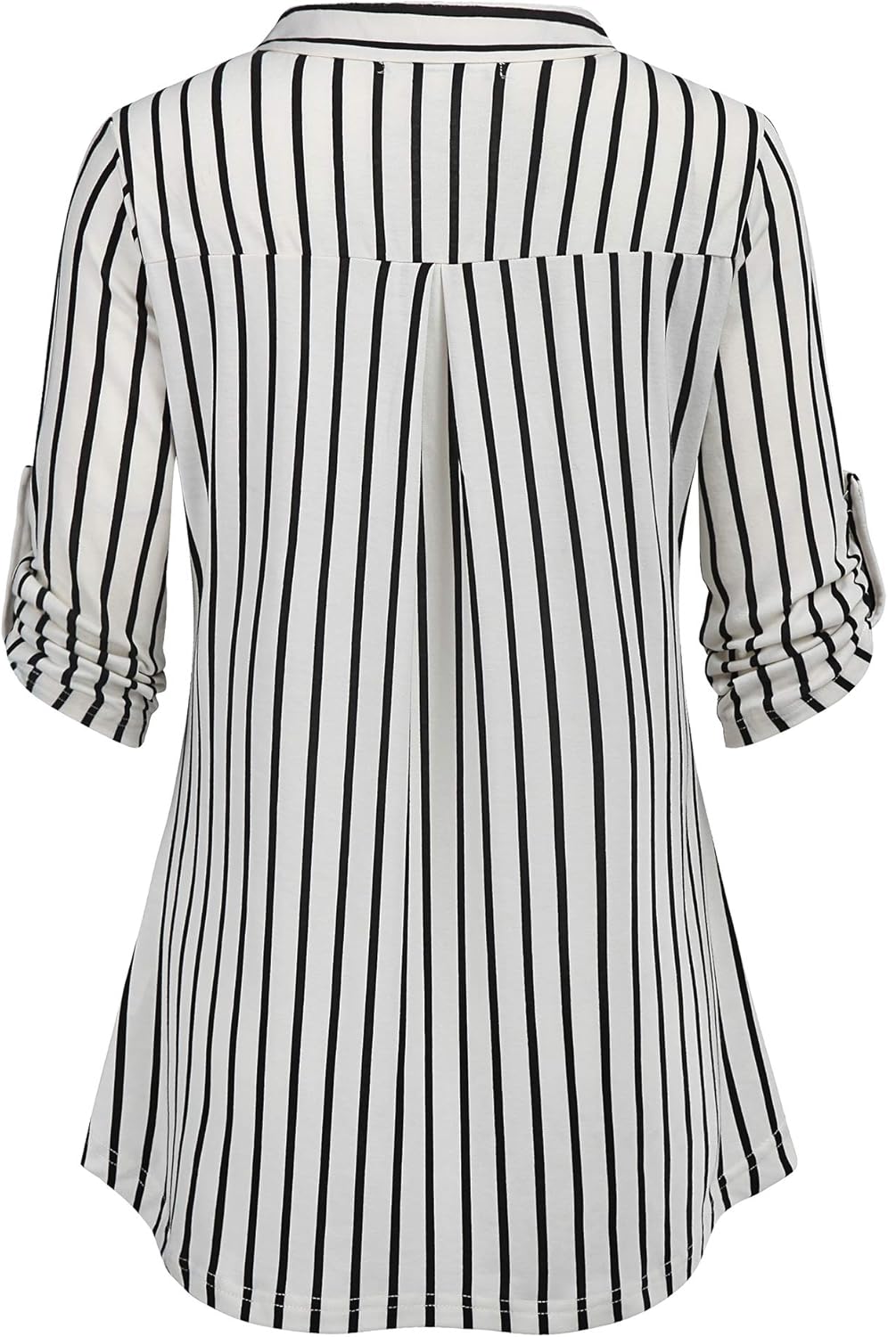 Ninedaily Women's 3/4 Sleeve Roll up Shirts Zip Floral Casual Tunic Blouse Tops at  Women’s Clothing store