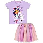 DREAMWORKS GABBY'S DOLLHOUSE Girls Shirt And Tutu Skirt | Party Outfit | Girls Shirt And Glitter Skirt | Purple 8