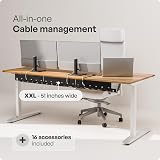 PAMO Cable Management Under Desk Tray Holder | Office Home Desk Organizer w/ view 4
