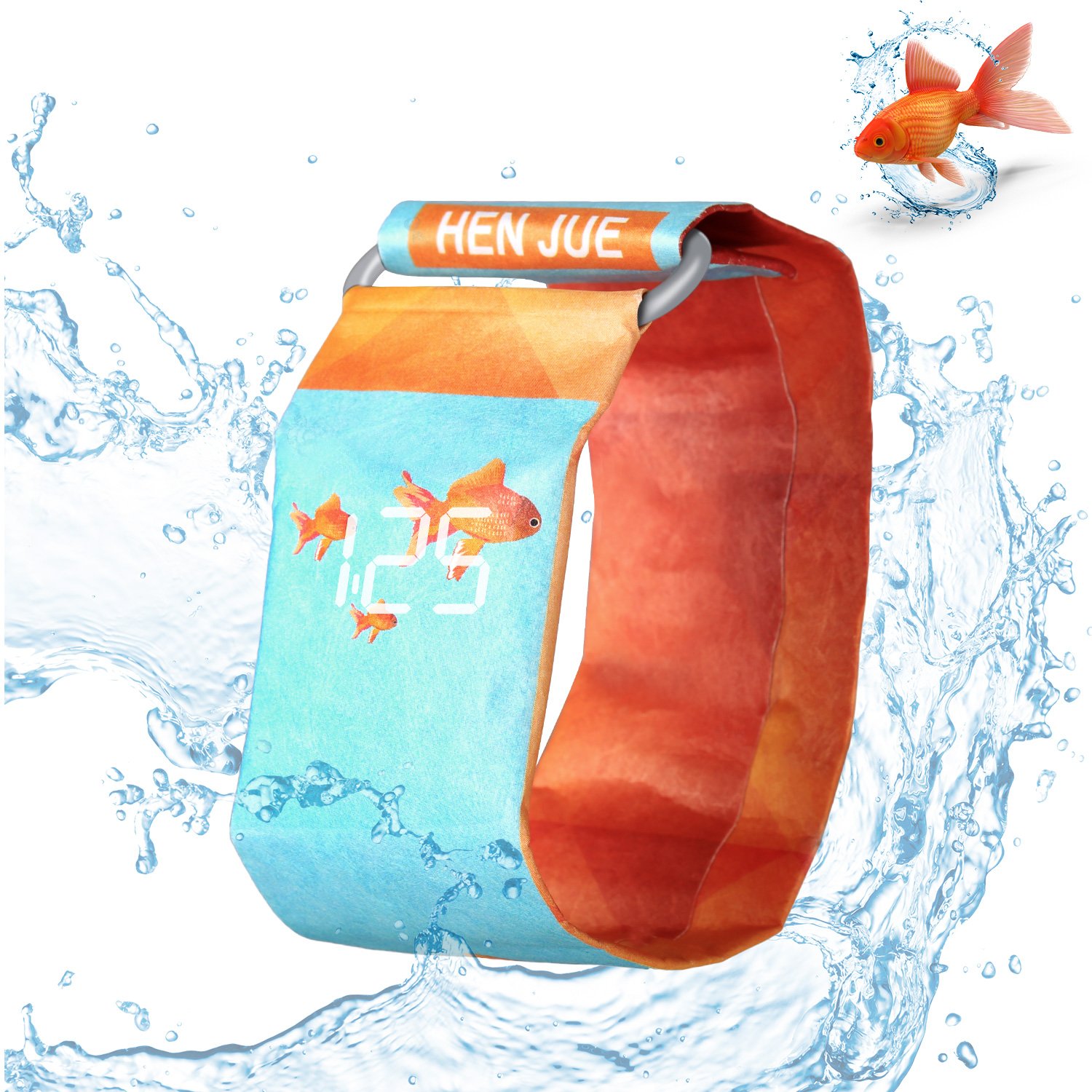 Digital Wrist Watch, Cinsey Waterproof Paper Watch with Magnetic System for Men, Women, Boys, Girls and Kids. Super Light Durable Creative Smart Watch