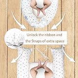 EAQ Baby Lounger Nest for Co Sleeping 0-12 Months 100% Cotton White Grey view 2