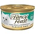 Purina Fancy Feast Cod, Sole and Shrimp Feast Classic Grain Free Wet Cat Food Pate - (Pack of 24) 3 oz. Cans