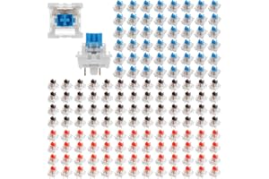 150PCS Mechanical Keyboard Switches, 3 Pin 50gf Blue Red Brown Switches, Dustproof Waterproof Clicky Switch, LED Compatible K