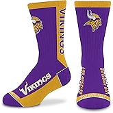 For Bare Feet NFL Unisex Kids Nfl Mvp Crew Sock Youth