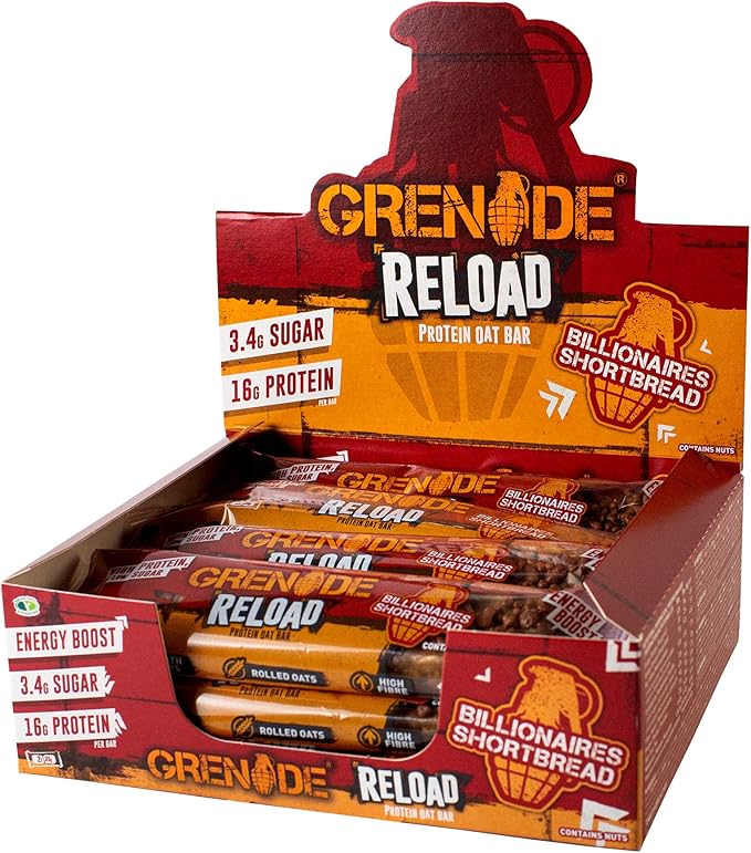 Grenade Reload Protein Oat Bar x 12 Bars Billionaires Shortbread